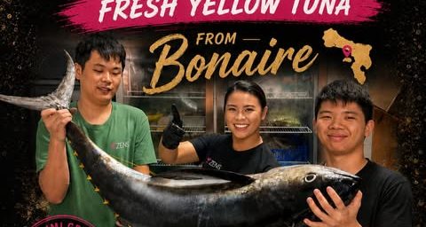 The Zens team with a fresh yellowfin tuna